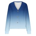 thumbnail image 4 of MeetoTime Women's 2024 Fall Knit Cardigans Open Front Long Sleeve V Neck Button Loose Cardigan Sweaters, 4 of 5