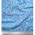 thumbnail image 1 of Soimoi Poly Georgette Fabric Lavender Floral Print Fabric by Yard 42 Inch Wide, 1 of 3