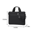 thumbnail image 3 of Yrmaups Laptop Bag, 15.6 Inch Shoulder Tote for Notebook, Polyester Padded Computer Case, Water Resistant Business Travel Briefcase, Fits 14.1 Inch, 3 of 7