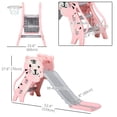 thumbnail image 3 of Qaba 3 in 1 Toddler Slide for Indoor with Basketball Hoop, Climber, Pink, 3 of 10