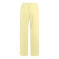thumbnail image 5 of Timegard Cotton Linen Pants for Women Elastic Waist Drawstring Fall Travel Casual Pants with Pockets, 5 of 5