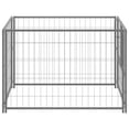 thumbnail image 2 of vidaXL Dog Kennel Silver 100x100x70 cm Steel, 2 of 4