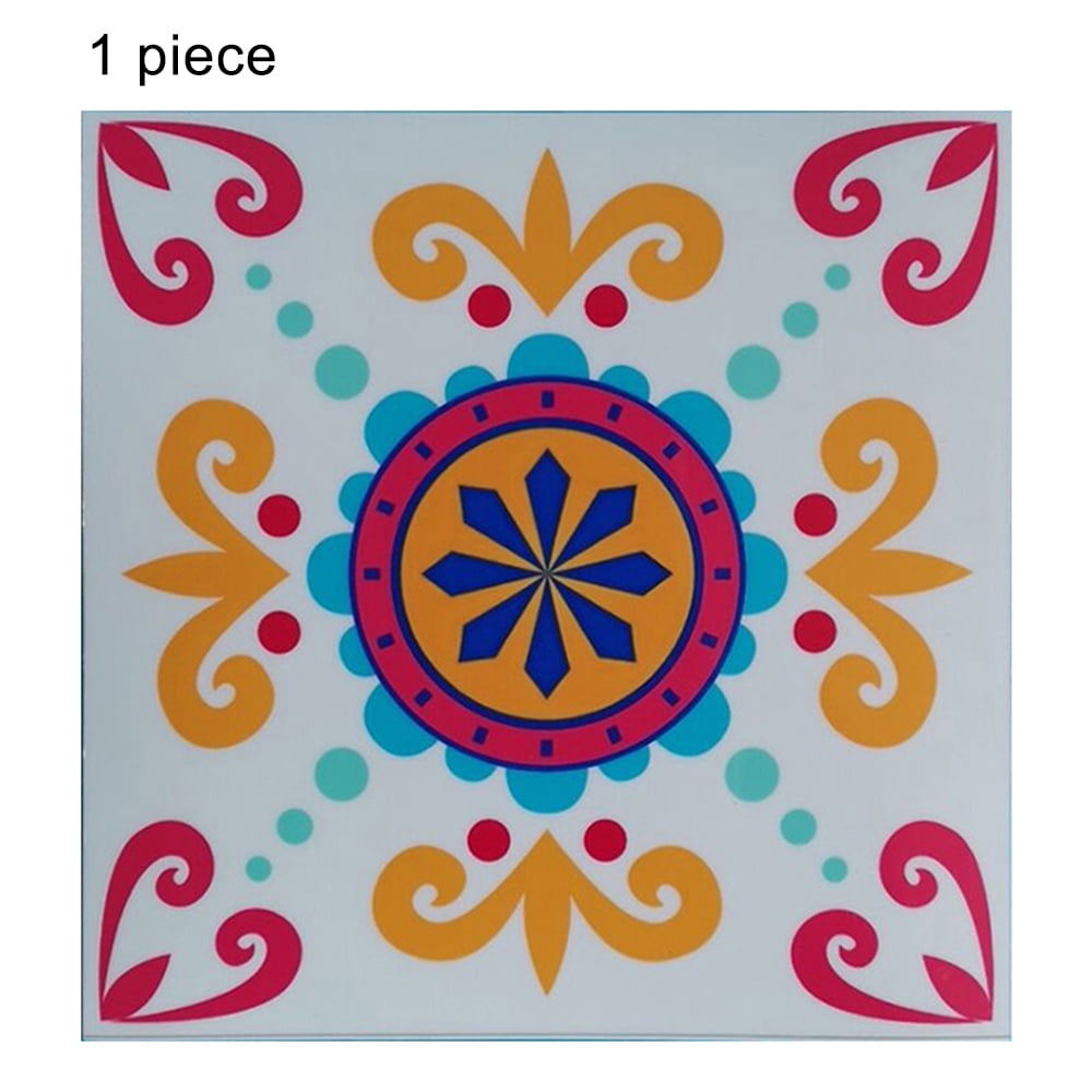 yeacher Self-Adhesive PVC Tile Stickers, Waterproof & Oil-Resistant, 20x20cm, Removable Kitchen Decor, 40 Styles, Easy Peel & Stick, Non-Toxic, 1 Piece