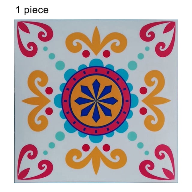 yeacher Self-Adhesive PVC Tile Stickers, Waterproof & Oil-Resistant, 20x20cm, Removable Kitchen Decor, 40 Styles, Easy Peel & Stick, Non-Toxic, 1 Piece