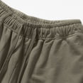 thumbnail image 4 of FcBaudy Mens Shorts, Shorts Men Men's Solid Color Fashionable Casual Washed Loose Pocket Drawstring Waist Sports Running Shorts Man Polyester Trousers, 4 of 7