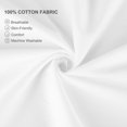 thumbnail image 4 of PiccoCasa Pure Cotton Pillowcases 2 Pcs Soft with Envelope White Standard, 4 of 7