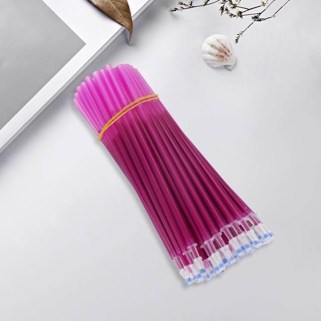 thinsony 100Pcs 0.5mm Replacement Ink Erasable Pen Refills Fine Point Business Gifts Purple