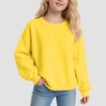 thumbnail image 2 of WUANDIXFA T-Shirts à Manches Longues pour Filles Doux Basique Chandail à Manches Longues pour Filles Confortable Doux à la Mode et Décontracté Chandail à Col Rond à Manches Longues pour Filles Jaune, 9-10 Ans, 2 of 5