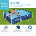 thumbnail image 2 of Bestway Steel Pro 9.8' x 6.6' x 26" Metal Frame Above Ground Pool, Filter Pump & Cartridge, 2 of 9