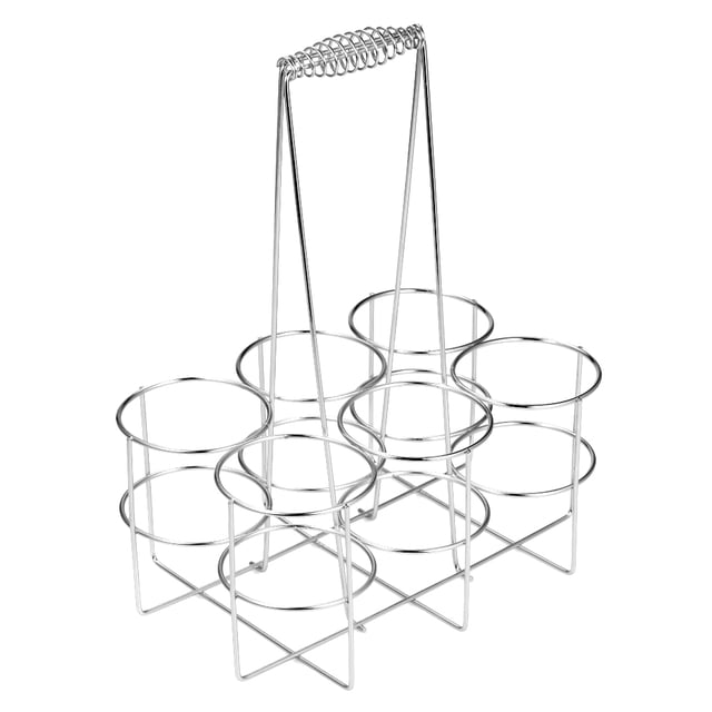 6 Bottle Holder Party Basket Rack Caddy Stand for BBQ Hotel Bar Bottles