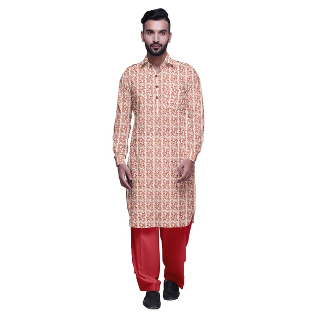 Atasi Kurta Pathani pour Hommes à Manches Longues Kurta Décontracté