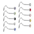 thumbnail image 4 of 10 Vis Courbées pour Nez et Corps de Bijou - Multicolore 2,0 mm, 4 of 5