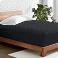 thumbnail image 1 of Bare Home Protège-Matelas Matelassé - Surmatelas Rafraîchissant - Housse Ajustée à Poche Profonde - Lit Simple, Noir, 1 of 7
