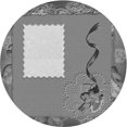 thumbnail image 1 of Ahgly Tapis Rond Lavable en Machine Intérieur Transitionnel Gris Carbone, 4 Pieds Rond, 1 of 7