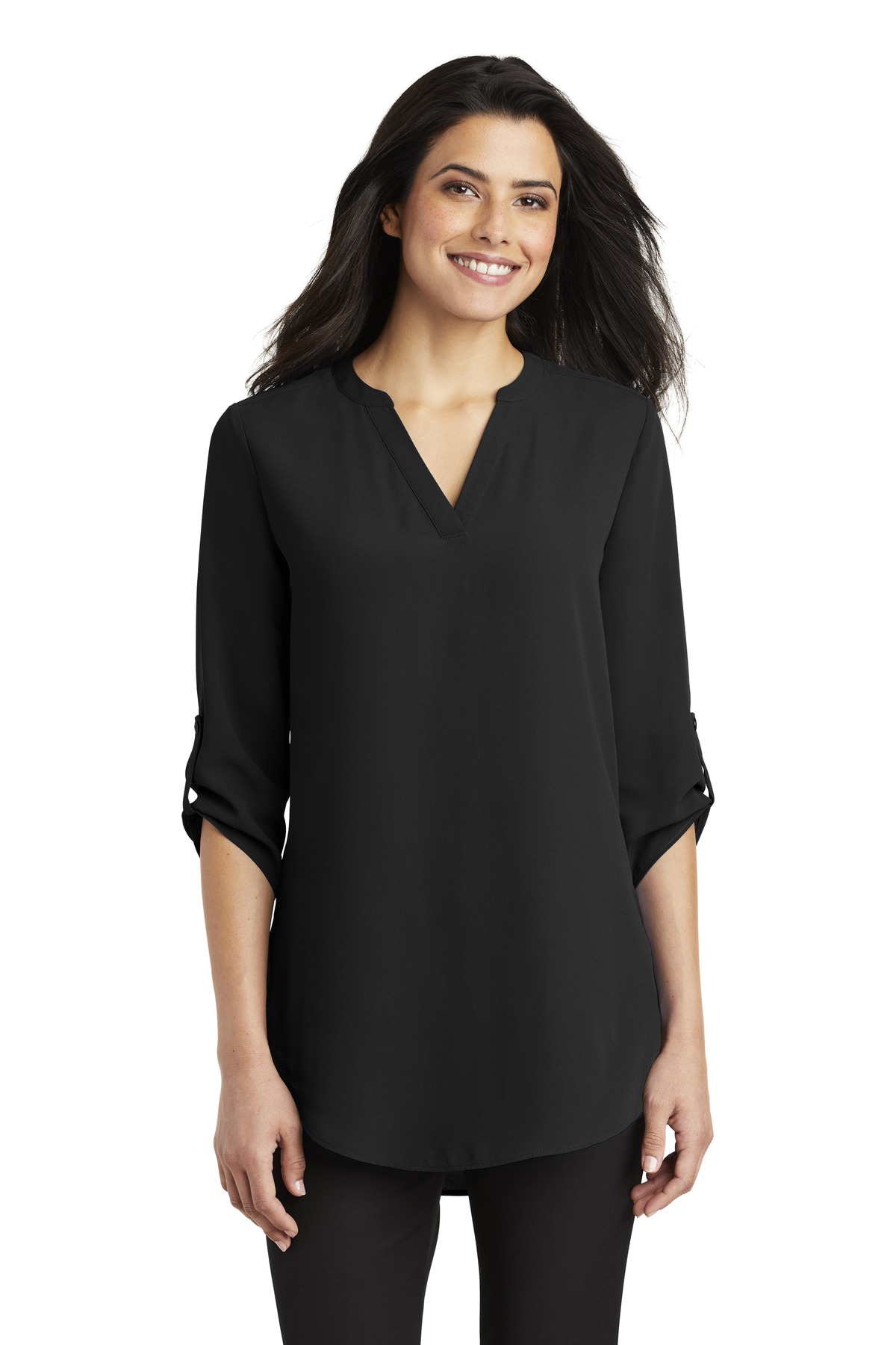 Port Authority Blouse Tunique à Manches 3/4 pour Femmes
