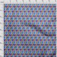 thumbnail image 4 of oneOone Cotton Poplin Medium Blue Fabric Geometric Sewing Craft Projects Fabric Prints By Yard 42 Inch Wide, 4 of 4