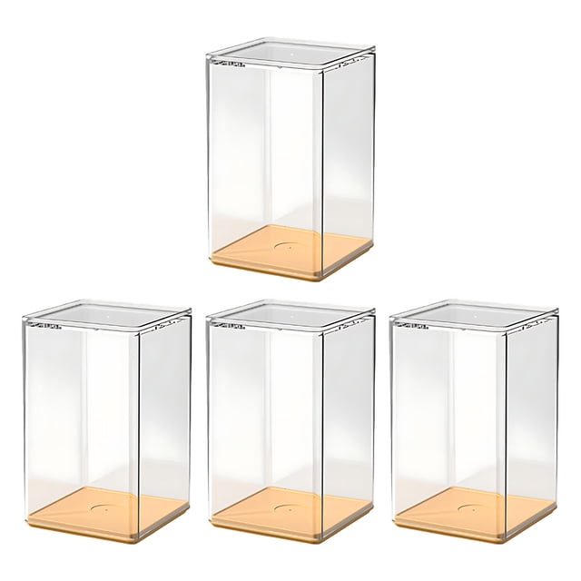 Saving Sale! Cameland 4 Pack Transparent Toy Figurine Figurine Storage Box