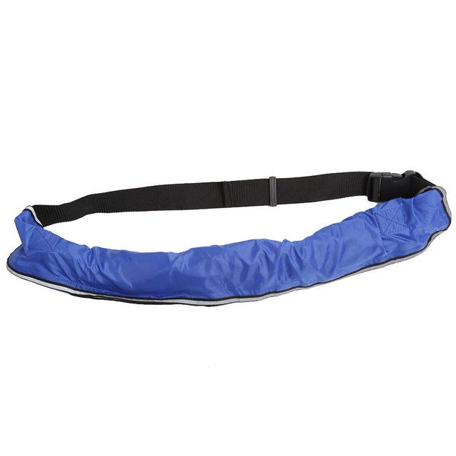 Spptty Inflatable Life Jacket Waist Belt Flotation Device With Reflective Tapes and Whistle