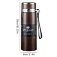 thumbnail image 3 of Vacuum Insulation Bottle, Portable Thermos Cup, Temperature Retention, Outdoor Commute, Durable Stainless Steel, Leak-Proof Lid, Built-In Cup, All-Day Hot and Cold Beverages, 3 of 5
