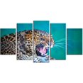 thumbnail image 1 of Design Art Leopard Sauvage Près Vue Art Sur Toile, 1 of 3