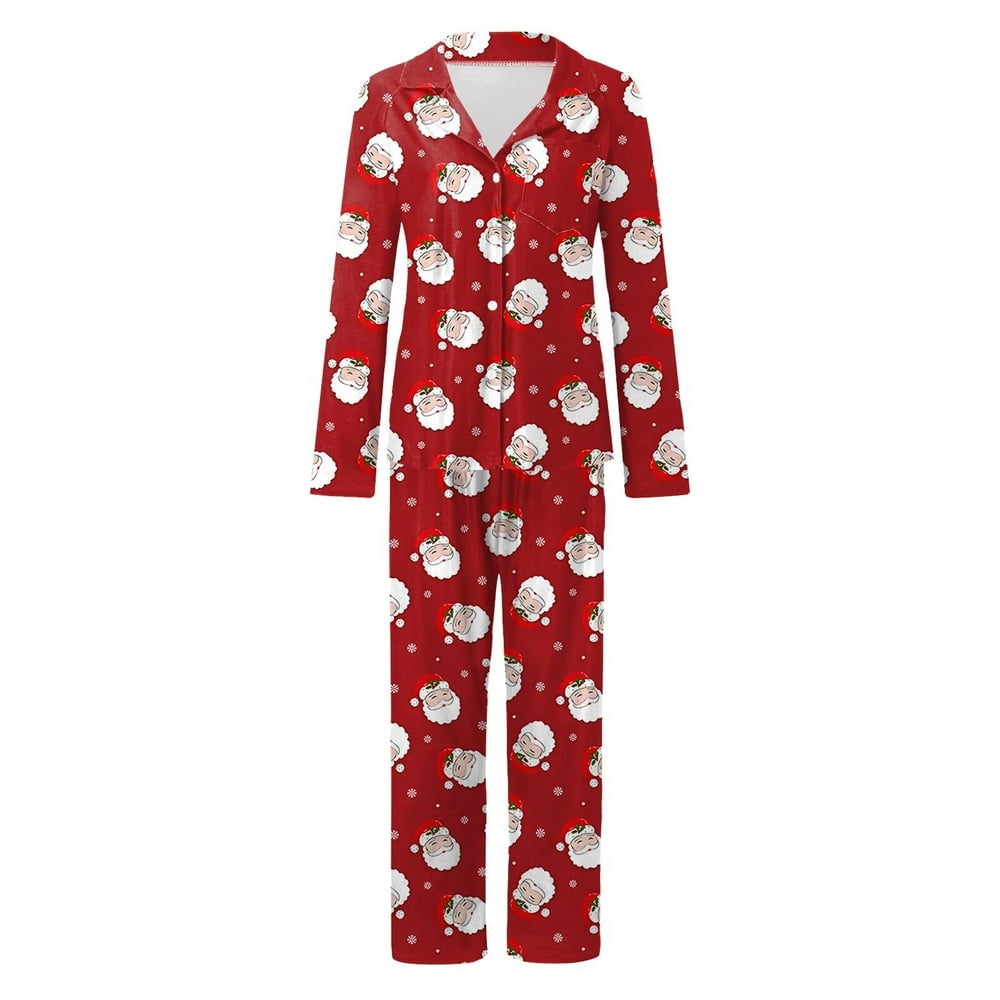 Kids Long Sleeve Top and Pants Matching Family Pajamas Set  2-Piece