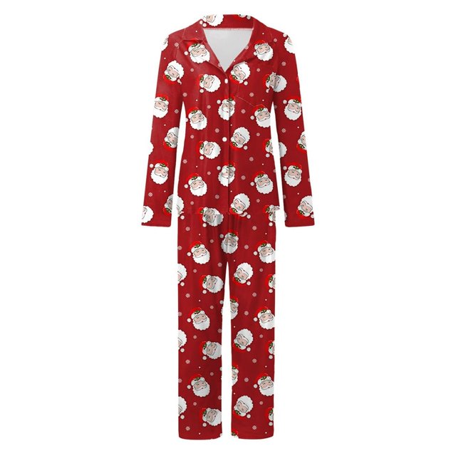 Kids Long Sleeve Top and Pants Matching Family Pajamas Set 2-Piece