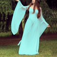 thumbnail image 2 of Ketyyh-chn99 Summer Dresses Casual Beach Sundress Rompers Sleeve Ruffle Shorts Mini Dress Green,L, 2 of 5