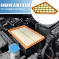 thumbnail image 2 of Unique Bargains Engine Air Filter No.20857930 Air Flow Intake Filter for Cadillac ATS 2013-2019 for Chevrolet Camaro LS LT, 2 of 7