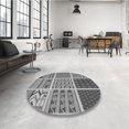 thumbnail image 4 of Ahgly Company Tapis d'Intérieur Lavable en Machine Carré Gris Nuage Gris, 6 Pieds Carré, 4 of 7