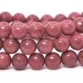 thumbnail image 2 of Natural AA Thulite Gemstone 8mm Round Beads Stretch Bracelet 7" Unisex, 2 of 2