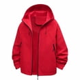 thumbnail image 1 of Yuyuzo Womens Rain Jacket Waterproof Lightweight Windbreaker Jacket Plus Size Raincoat with Pockets, 1 of 7