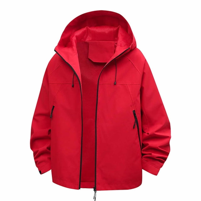 Yuyuzo Womens Rain Jacket Waterproof Lightweight Windbreaker Jacket Plus Size Raincoat with Pockets