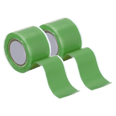 2 Pcs Ruban de Silicone Auto-Fusible, Ruban d'Étanchéité en Silicone 1 Pouces x 5 Pieds Ruban de Réparation de Tuyauterie pour Poignées Tuyau de Plomb Fuites de Tuyau, Vert