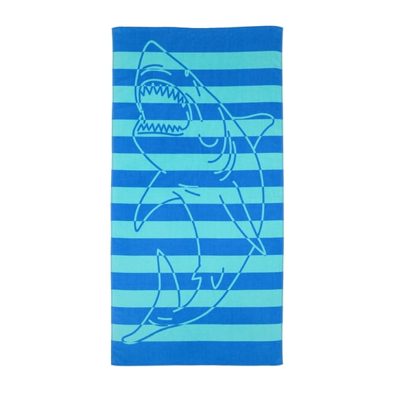 Mainstays Kids Beach Towel, Shark Strike, 1 Piece, 60" x 30"