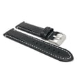 thumbnail image 3 of 24mm wide, Mens' Waterproof, Leather Watch Band Strap, Mat Finish, Stainless Steel Buckle, 3 of 7