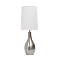 thumbnail image 1 of Lampe de table Simple Designs à 1 ampoule en forme de larme, nickel brossé, 1 of 6
