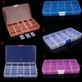 thumbnail image 1 of Vaidha Plastic 15 Slots Jewelry Storage Box Case Organizer Bead A, 1 of 4