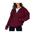 thumbnail image 2 of Veste à Capuche Décontractée à Manches Longues pour Femmes Zip Outwear Couleur Unie avec Poches Sweat Automne, 2 of 9