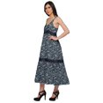 thumbnail image 2 of Moomaya Robe Longue Maxi Imprimée pour Femmes Sans Manches à Col en V Décontractée Évasée Kurta, 2 of 6