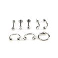 thumbnail image 2 of Circular Barbell Horseshoe Curve Spike Stainless Steel Body Piercing Jewelry SL, 2 of 3