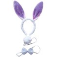 thumbnail image 1 of Bunny Rabbit Costume Set,Ears Headband Bow Ties Tail Set,Halloween Costume Assesories(Purple), 1 of 5