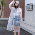 thumbnail image 1 of Imperméable Portable pour Adulte, Poncho de Pluie avec Capuches et Manches, Licorne, TG, 1 of 6