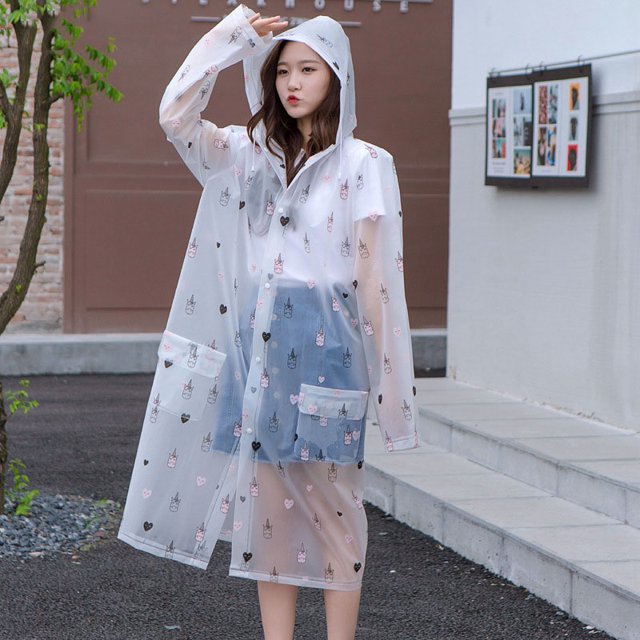Imperméable Portable pour Adulte, Poncho de Pluie avec Capuches et Manches, Licorne, TG
