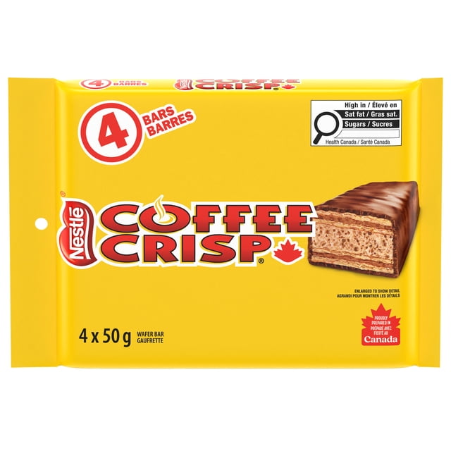 COFFEE CRISP Gaufrettes croustillantes avec crème au café et mince enrobage chocolaté