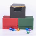 thumbnail image 3 of Card Deck Case Organizer Storage Box Storage Box pu leather for MTG Cards Poker Cards Sport Card Green, 3 of 7