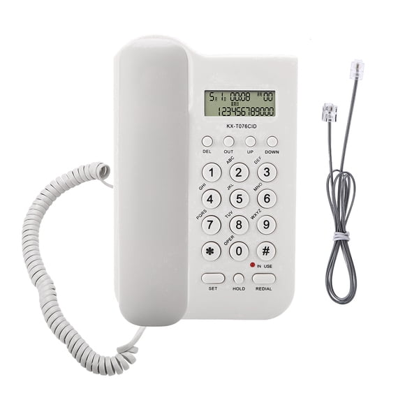 Peahefy Home Hotel Wired Desktop Wall Phone Office Landline Telephone , Home Telephone, Hotel Telephone