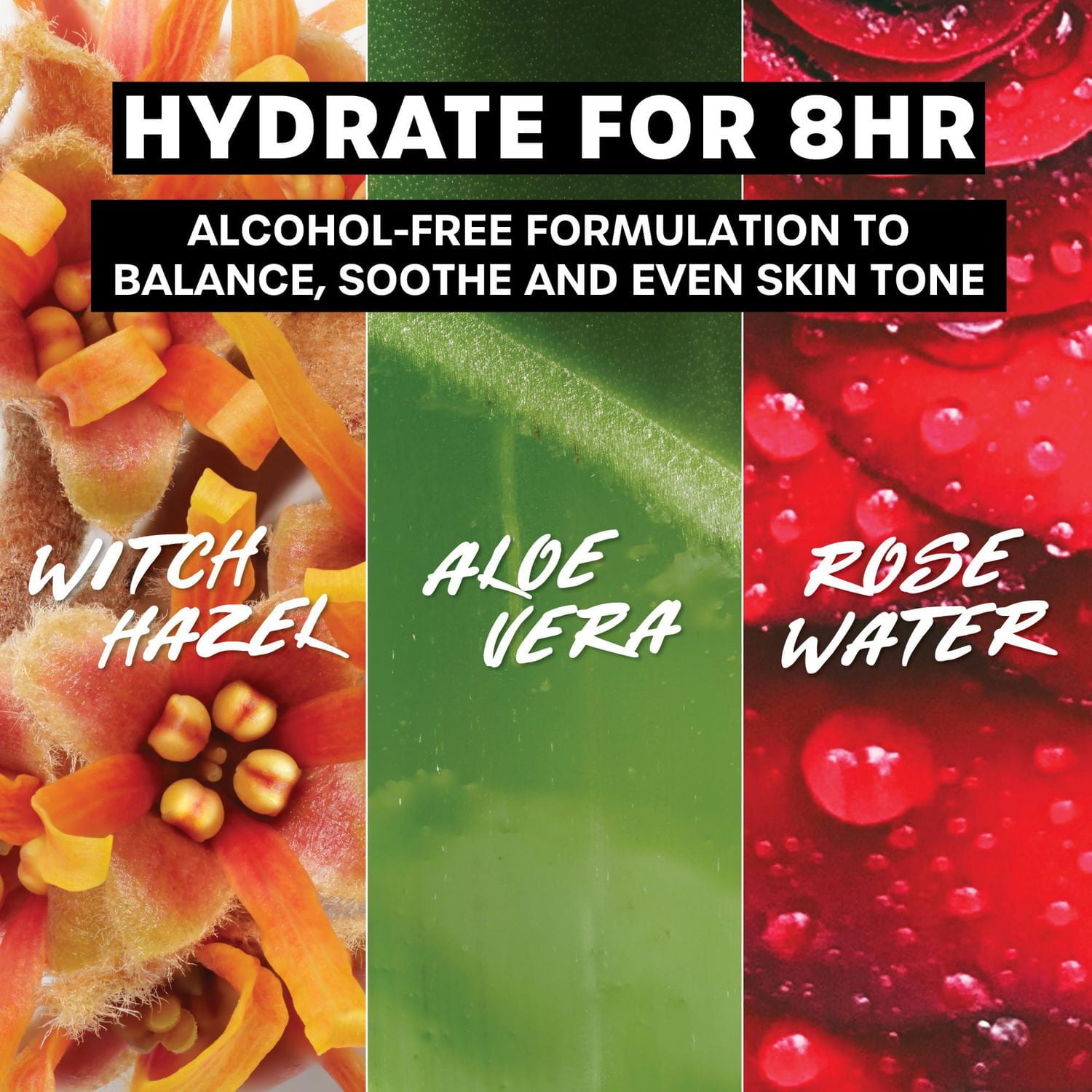 Rose Petal Facial Toner with Witch Hazel and Aloe Vera