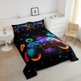 thumbnail image 4 of Gamepad Bedding Set Queen for Teens 3pcs Soft,Colorful Galxy Bedding Decor,Gamepad Reversible, 4 of 7
