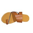 thumbnail image 2 of Styesk Womens Sandals Summer New Large Size One Line Set Toe Flat Rhinestones Large Size Outside To Wear Beach Sandals, 2 of 9