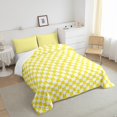 thumbnail image 4 of Erosebridal Check Plaid Bedding King Comforter Set, Geometric Down Comforter, Farmhouse Gingham Decor, 3pcs, 4 of 8